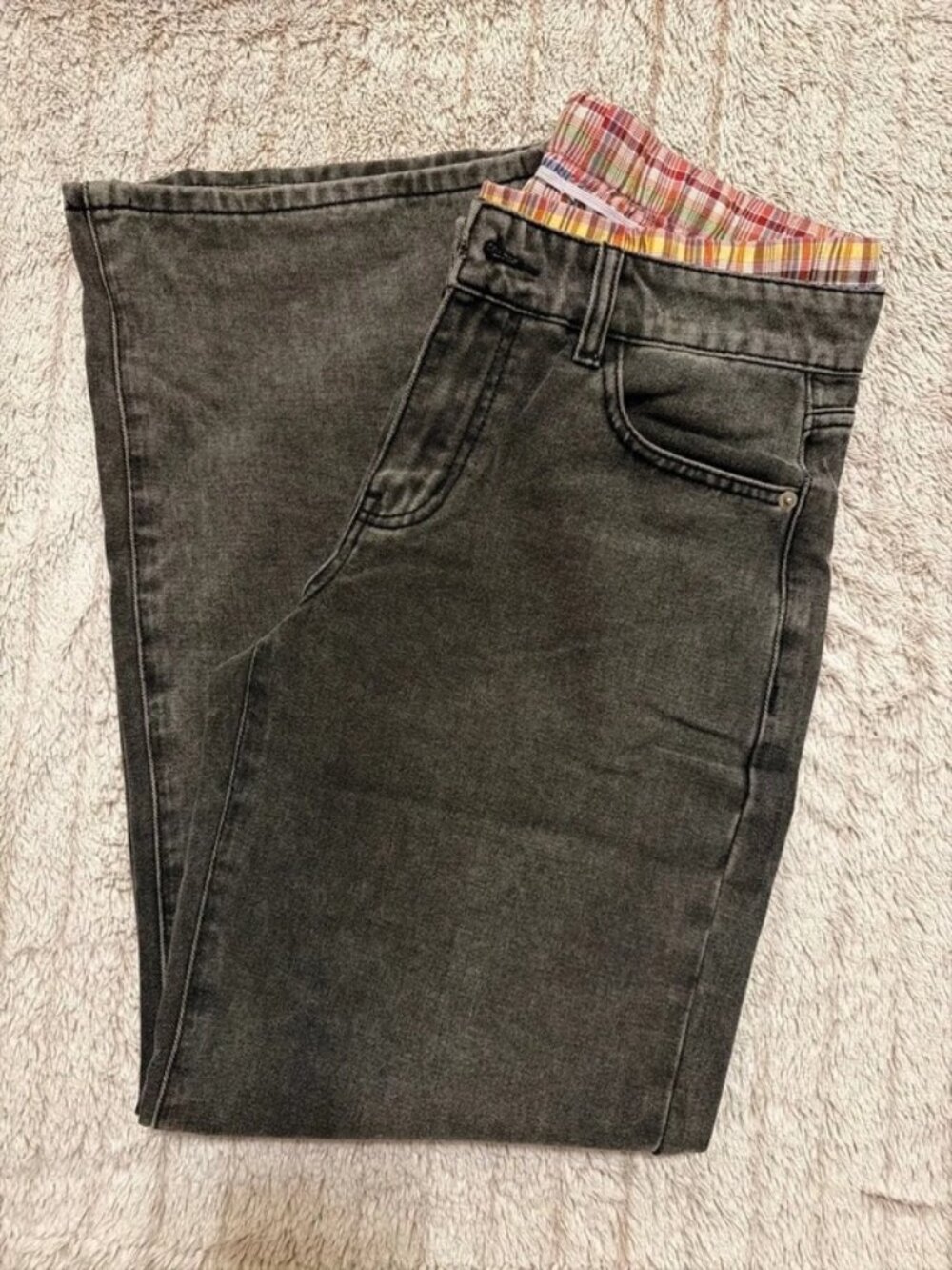 Black Straight-Leg Denim Jeans S / US 4-6